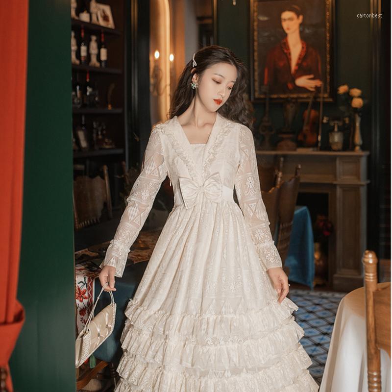 Casual Dresses Spring Autumn Women' Long Layered Princess Party Dress V Neck Bow Delicate Floral Sleeve Ruffle Ladies, As the photo
Casual Dresses Spring Autumn Women' Long Layered Princess Party Dress V Neck Bow Delicate Floral Sleeve Ruffle Ladies, As the photo