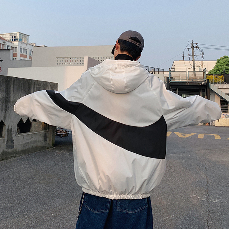 Men's Jackets Hooded Windbreaker Jackets Men Long Sleeve Black Zipper Spring Autumn Top Coat Male Pocket Bomber Jackets Women 230612