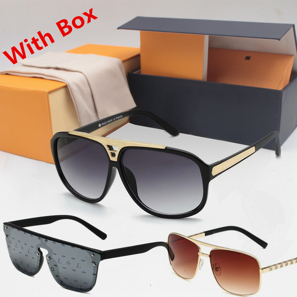 1pcs Fashion Round Sunglasses Eyewear Sun Glasses Designer Brand Black Metal Frame Dark 50mm Glass Lenses For Mens Womens Better Brown Cases