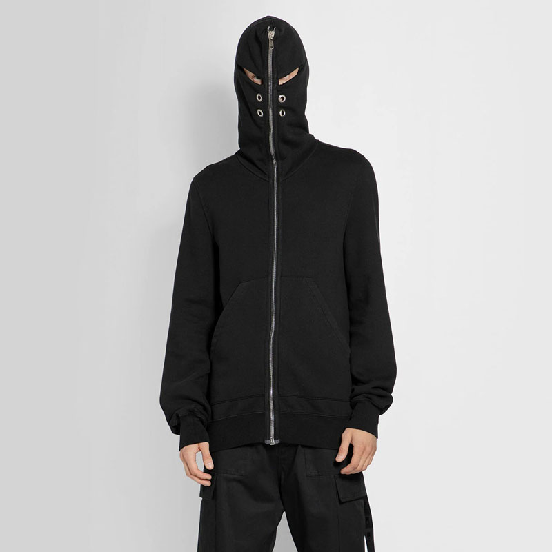 Rick Hoodie Men Black Hooded Thickened Cotton Sweater Men Full Zip Cardigan for Men's Owens Trend Masked Metal Hole Hoodie
Rick Hoodie Men Black Hooded Thickened Cotton Sweater Men Full Zip Cardigan for Men's Owens Trend Masked Metal Hole Hoodie