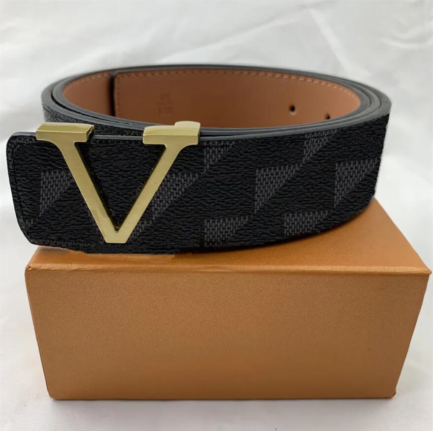 Men Designer Belts Classic fashion casual letter smooth buckle womens mens leather belt width 3.8cm with orange box 105-125cm