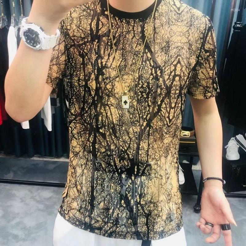 Men's T Shirts Summer Comfortable Tees Contrast Color T-shirt Ice Silk Round Neck Hollow Out Short Sleeve Tee Camiseta Slim Fit Hombre, Black
Men's T Shirts Summer Comfortable Tees Contrast Color T-shirt Ice Silk Round Neck Hollow Out Short Sleeve Tee Camiseta Slim Fit Hombre, Black