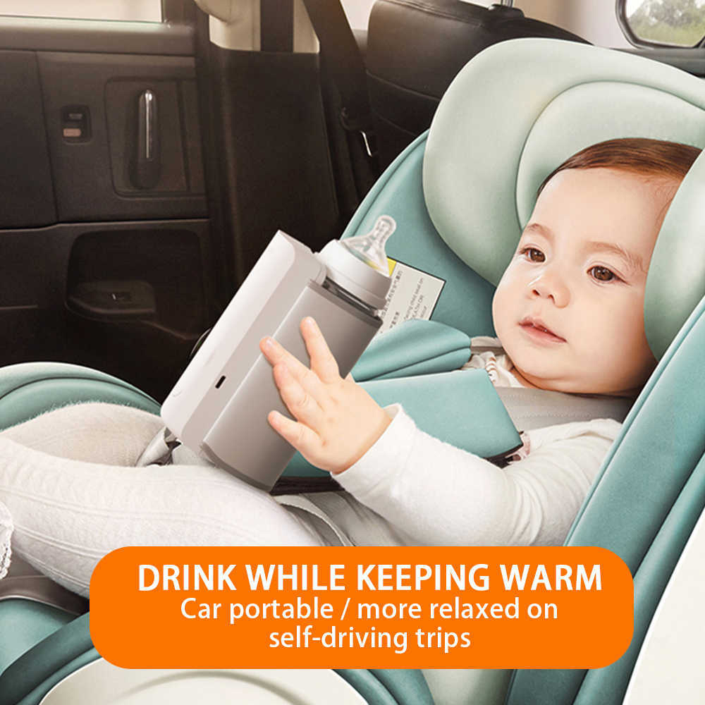 Baby Bottles# Rechargeable baby bottle with 6-level adjustment temperature display breast heater sleeve feeding accessories G220612