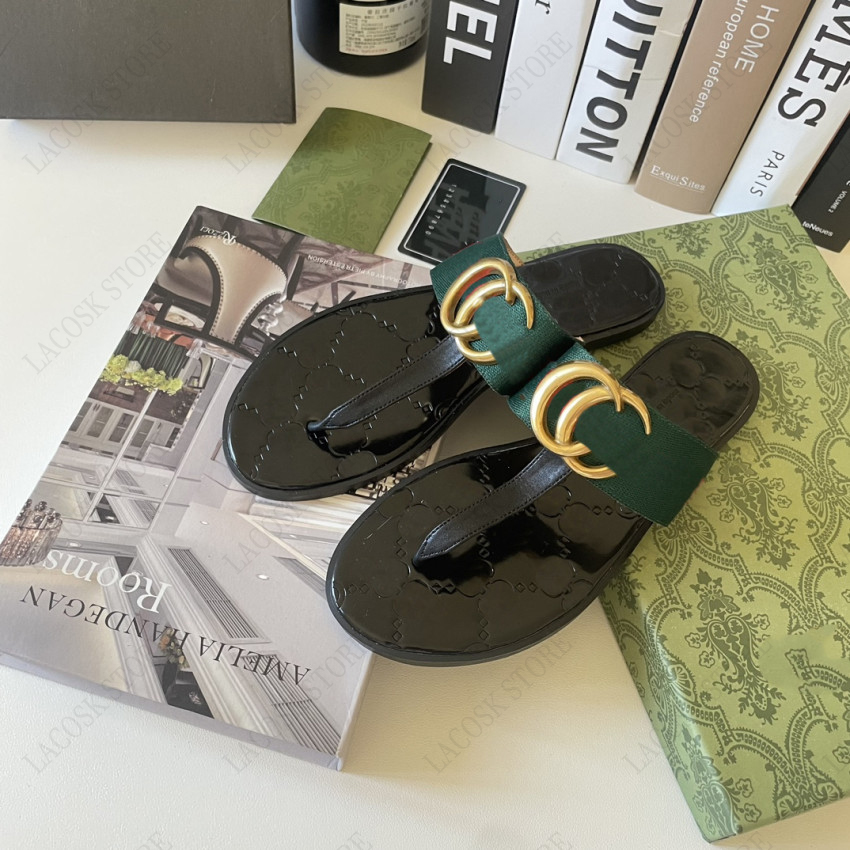 Designer Women Flip Flops Summer Beach Classic Slippers Fashion Flat Sandals Embossed Letter Shoe Sole Upgrade Style Slipper with Box 35-42