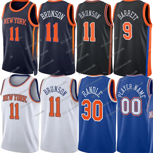 Jalen Brunson Julius Randle Basketball Jerseys New Yorks Obi Toppin Knick Derrick Rose Toppin Quickley Josh Hart Mitchell Robinson Fournier City Custom Jersey