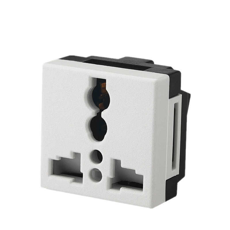 Power Plug Adapter 36x36 Euro Panel Mount Snap in Universal Desktop Socket Outlet Receptacle Electric shock With safety door R230612