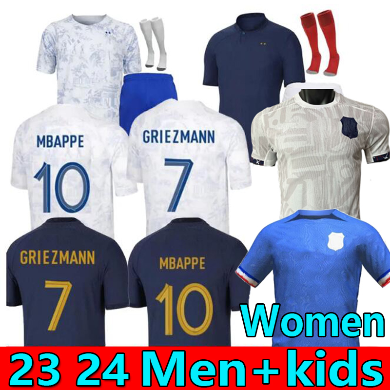 S- 23 24 BENZEMA MBAPPE GRIEZMANN soccer jersey French women's KANTE 2023 2024 World POGBA cup GIROUD MATUIDI Maillot de football shirt fans Player version kids kit, Player home 1 
S- 23 24 BENZEMA MBAPPE GRIEZMANN soccer jersey French women's KANTE 2023 2024 World POGBA cup GIROUD MATUIDI Maillot de football shirt fans Player version kids kit, Player home 1