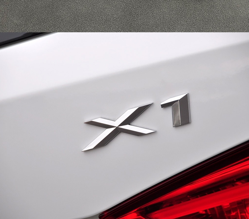 3D ABS Black Chrome Letters For Car Logo BMW X1 Stickers BMW X1 E84 F48 U11 Lettering Accessories