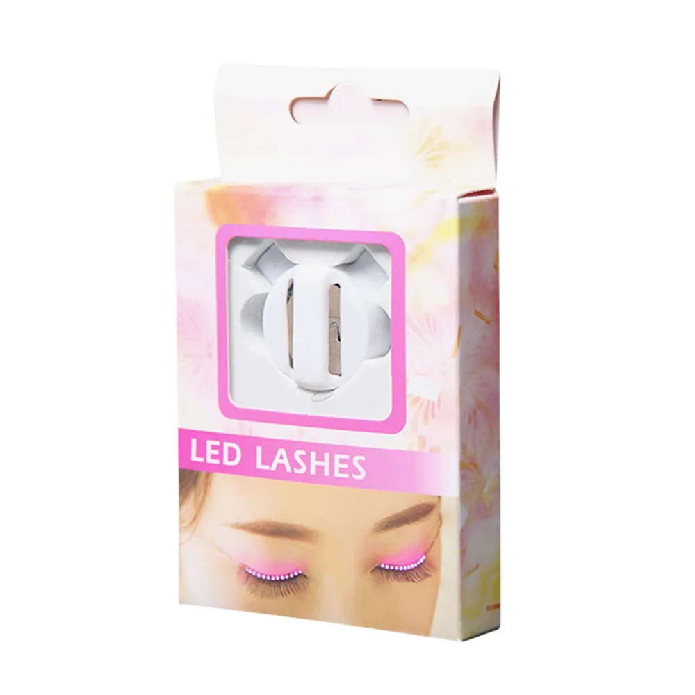 LED Light False Eyelashes Long Eyelashes Makeup False Eyelashes Black Nautral Handmade Eye Lashes Extension Party Bar Halloween Pestanas Postizas LED