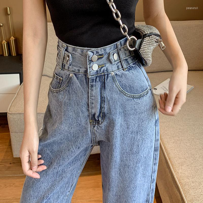 Women's Jeans Trousers Blue Pants For Women Tummy Control Women's With Pockets High Waist S Denim Medium Luxury Designer Hippie A Xxl