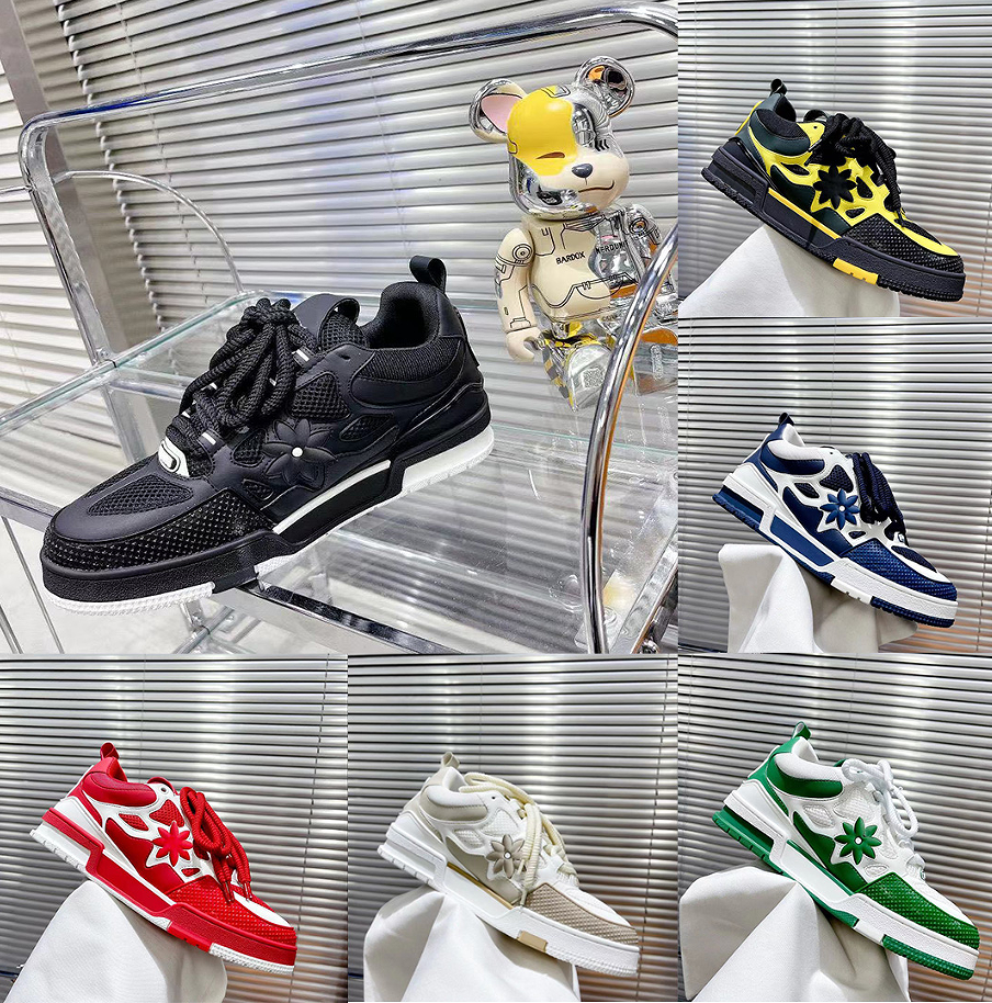 Designer Shoes Men Sneakers Rubber Platform Shoe Genuine Leather Sneaker Multicolor Lace-up Skate Shoes Flat Shoe, Color 1
Designer Shoes Men Sneakers Rubber Platform Shoe Genuine Leather Sneaker Multicolor Lace-up Skate Shoes Flat Shoe, Color 1