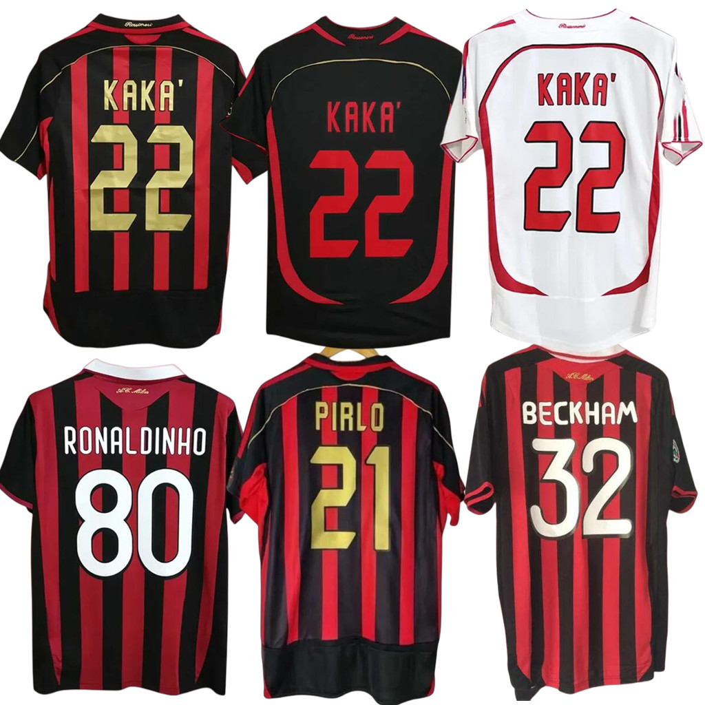90 91 Retro shirts SOCCER JERSEYS 95 96 97 Gullit 01 02 03 12 14 15 2006 2009 2010 Maldini Van Basten Football KAKA 06 07 PIRLO RONALDINHO BAGGIO Ac s classic