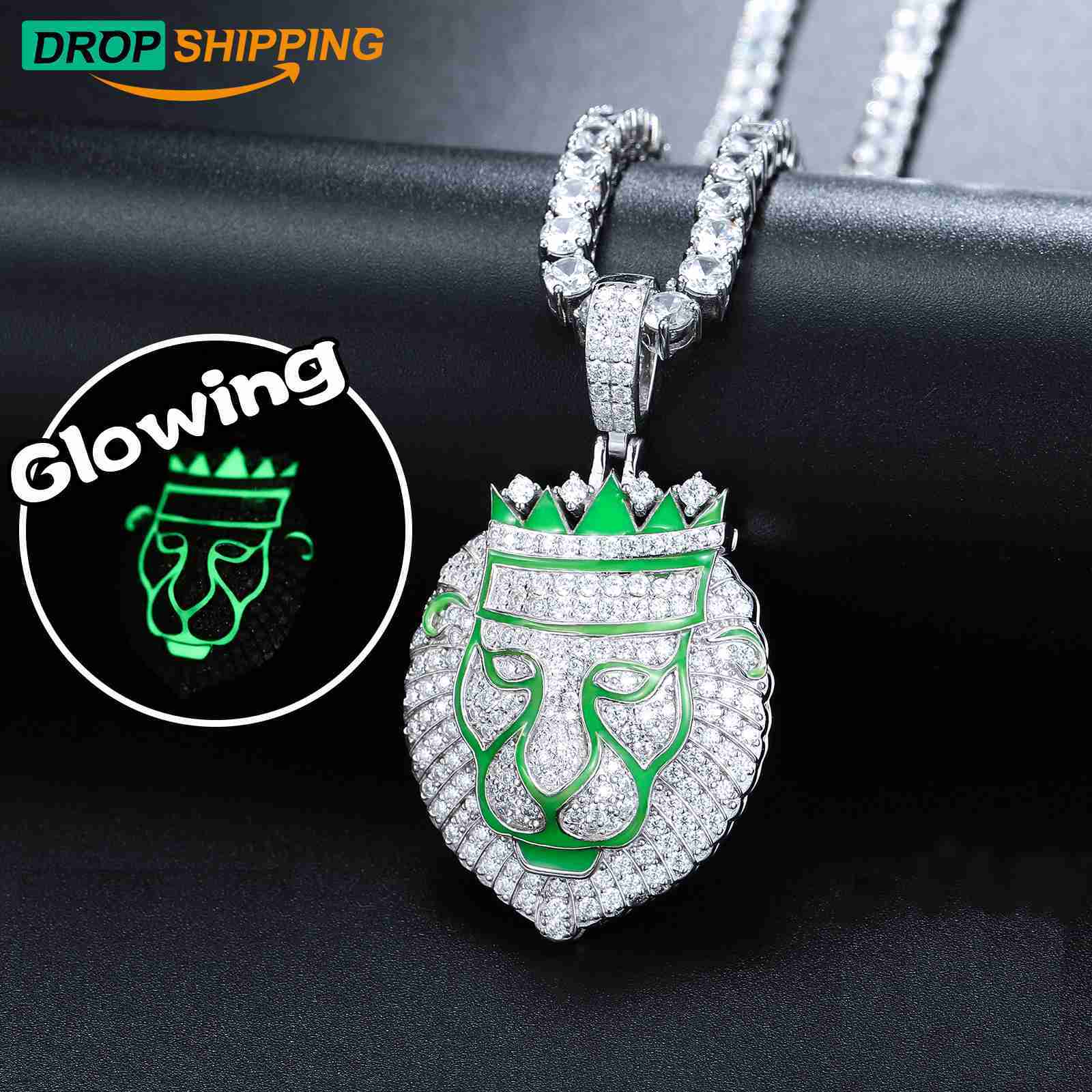Designer Jewelry Glow In The Dark Moissanite Lion King Pendant 925 Sterling Silver Luxury Bling Chrisma Jewelry Gift
Designer Jewelry Glow In The Dark Moissanite Lion King Pendant 925 Sterling Silver Luxury Bling Chrisma Jewelry Gift