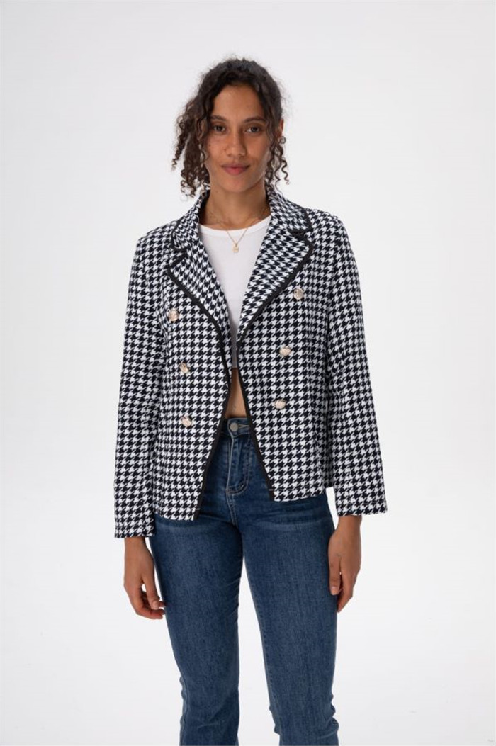 Women's Suits Spring Autumn Coat For Women Office Lady Double Breasted Blazer Vintage Jacket Fashion Long Sleeve Outerwear Stylish Tops