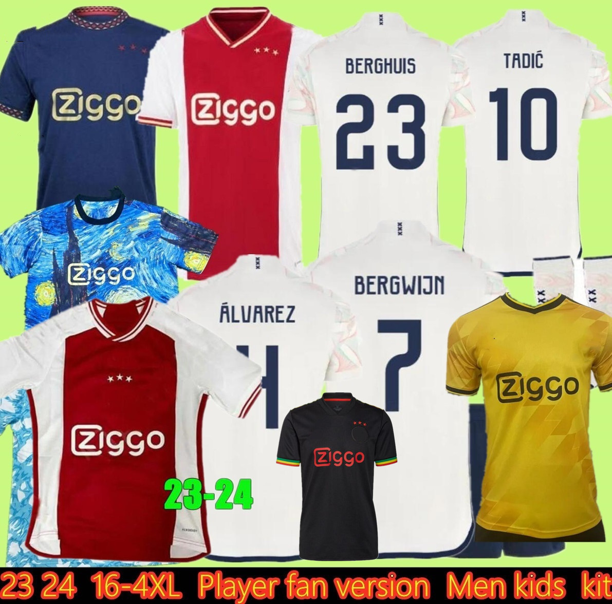 TADIC 23 Soccer Jerseys BASSEY BERGHUIS Kit KLAASSEN BERGWIJN MARLEY 2023 2024 football shirts men kids uniform CRUYFF KUDUS ajaxS 3XL 4XL, Black
TADIC 23 Soccer Jerseys BASSEY BERGHUIS Kit KLAASSEN BERGWIJN MARLEY 2023 2024 football shirts men kids uniform CRUYFF KUDUS ajaxS 3XL 4XL, Black
