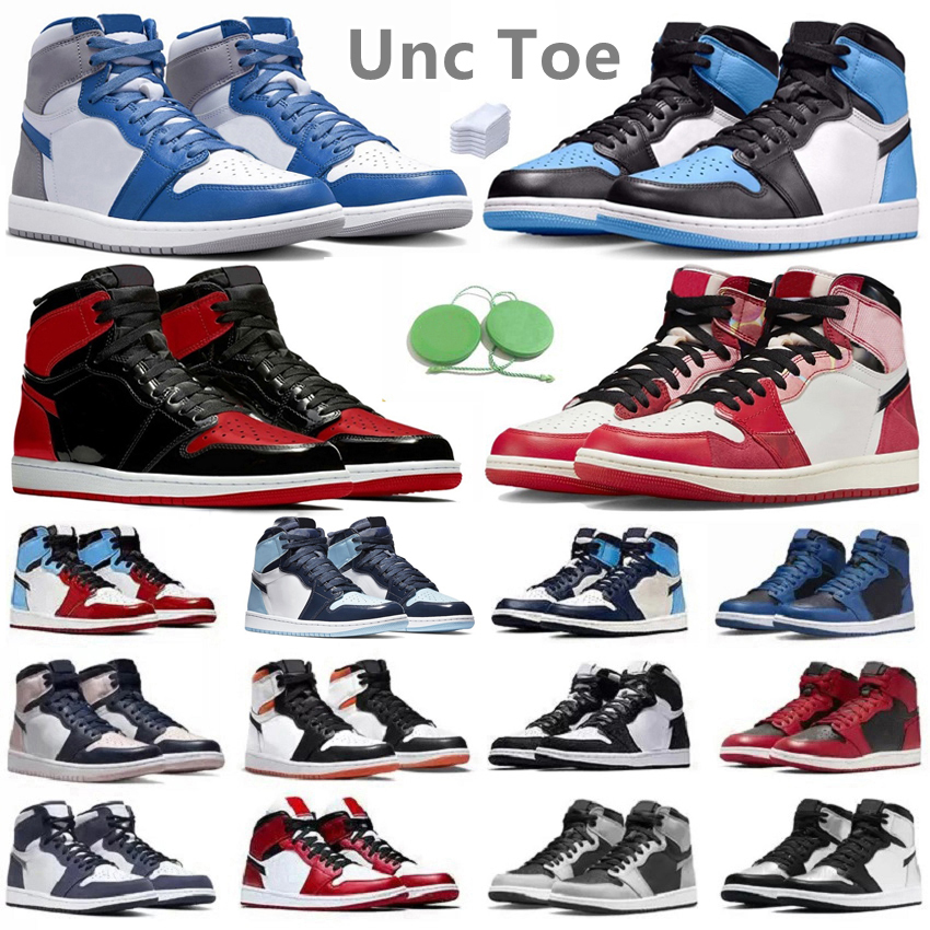 1 Basketball Shoes For Mens 1s Sneaker Unc Toe Lost Found Gorge Pine Green Bred Patent Dark Mocha Grey Fog StarFish Obsidian Shadow Men Women Trainers Sports Sneakers