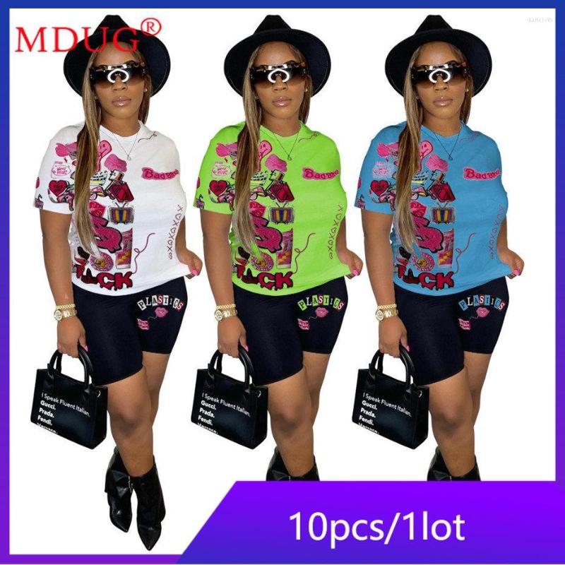 Women' Tracksuits 10sets Women Summer Clothing Y2k Tops Wholesale Print O-neck Short Sleeve Shorts 2 Piece Sets Outfits Party Outerwear, Blue
Women' Tracksuits 10sets Women Summer Clothing Y2k Tops Wholesale Print O-neck Short Sleeve Shorts 2 Piece Sets Outfits Party Outerwear, Blue