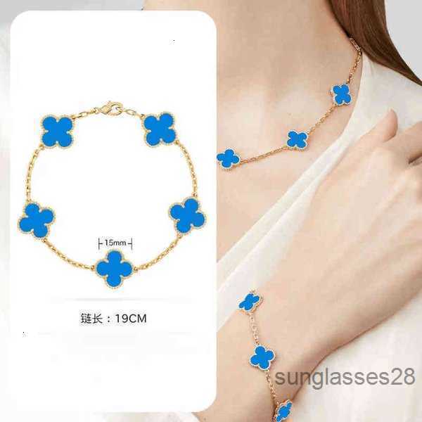 S925 Sterling Silver Five Flower Four Leaf Clover Bracelet Female Classic White Fritillaria for Girls Lucky Light Luxury Bracelet Fl4p
S925 Sterling Silver Five Flower Four Leaf Clover Bracelet Female Classic White Fritillaria for Girls Lucky Light Luxury Bracelet Fl4p