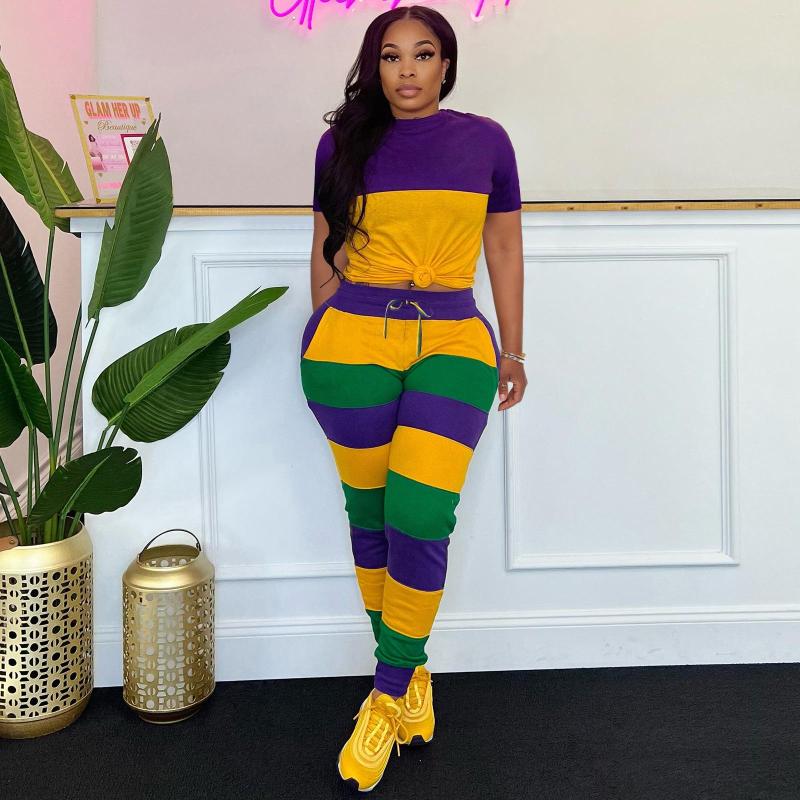 Women' Two Piece Pants Felyn 2023 High Quality Design 2 Pcs Women Set Striped O-neck T-shirt And Long Casual Jogget Outfits
Women' Two Piece Pants Felyn 2023 High Quality Design 2 Pcs Women Set Striped O-neck T-shirt And Long Casual Jogget Outfits