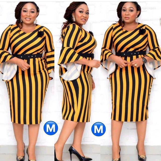 Party Dresses TSXT 2023 African Style Women Striped 2-color Skinny Empire Dress Sexy Lady O-neck Bell Sleeve Knee-Length, White
Party Dresses TSXT 2023 African Style Women Striped 2-color Skinny Empire Dress Sexy Lady O-neck Bell Sleeve Knee-Length, White