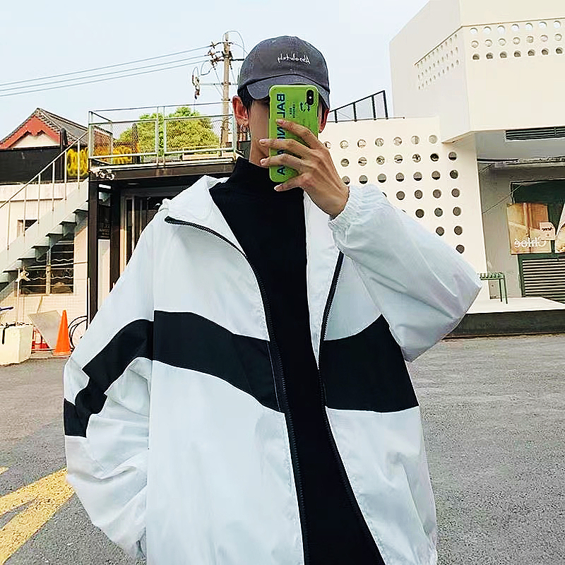 Men's Jackets Hooded Windbreaker Jackets Men Long Sleeve Black Zipper Spring Autumn Top Coat Male Pocket Bomber Jackets Women 230612
