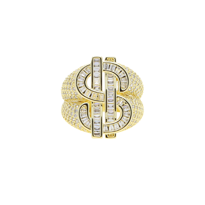 Luxury Designer Finger Ring High Quality Paved Full Cz Stone Gold Silver Color Punk Styles Hip Hop Jewelry