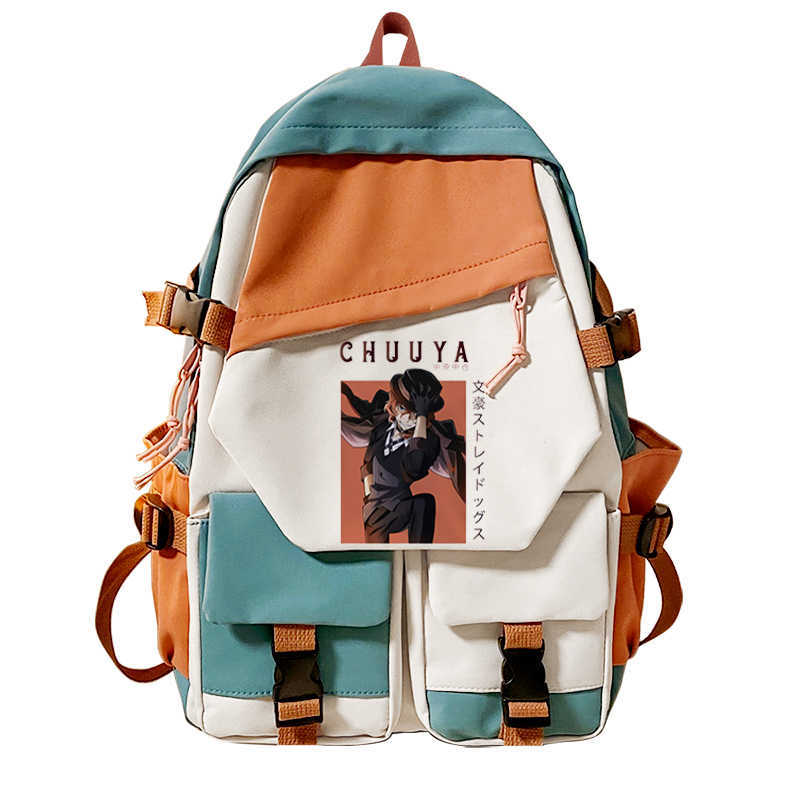 Backpack Bungou Stray Dogs Chuuya Nakahara Girls Backpacks School Bagpacks Casual Schoolbags Girl Female Book Bags Students Bagpacks J230517