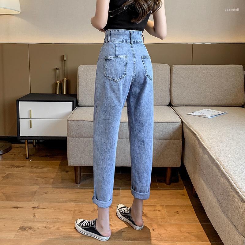 Women's Jeans Trousers Blue Pants For Women Tummy Control Women's With Pockets High Waist S Denim Medium Luxury Designer Hippie A Xxl