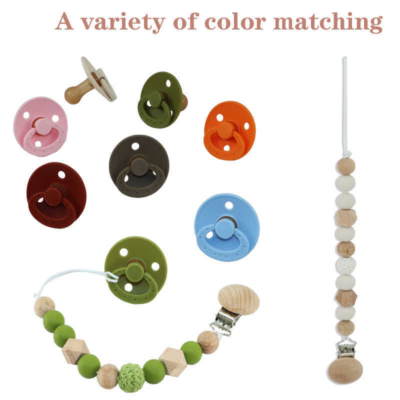 Pacifiers# 2022 High quality and best-selling silicone pacifiers Wholesale pacifier accessories Ivory circular soft dummy baby toys G220612