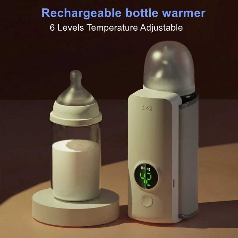 Baby Bottles# Rechargeable baby bottle with 6-level adjustment temperature display breast heater sleeve feeding accessories G220612