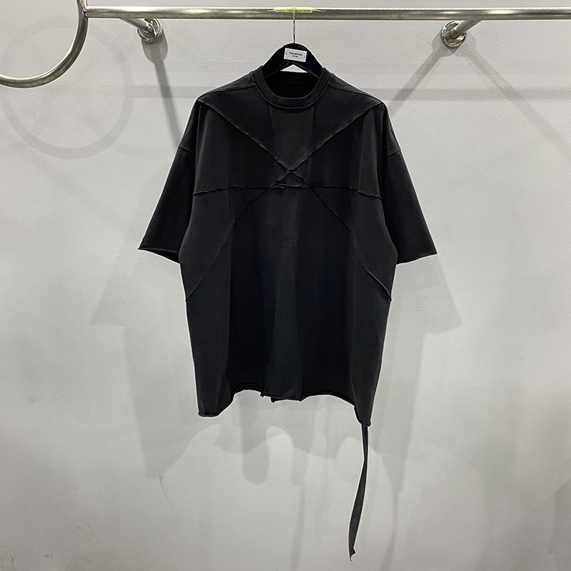 2023 Rick Men Loose Oversized Rough Edge Thick Knit Top Cotton Oversized T-shirt Summer Tee Owens Fashionable Tops, Black
2023 Rick Men Loose Oversized Rough Edge Thick Knit Top Cotton Oversized T-shirt Summer Tee Owens Fashionable Tops, Black