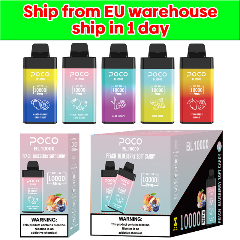 From EU warehouse Original e cigarette disposbale vapes BL10000 Prefilled 20ml Pod 10000 Puffs 650mah Mesh coil Type C rechargeable port
From EU warehouse Original e cigarette disposbale vapes BL10000 Prefilled 20ml Pod 10000 Puffs 650mah Mesh coil Type C rechargeable port