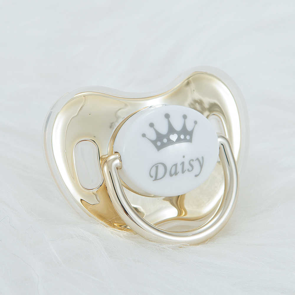 Pacifiers# MIYOCAR customizes any name photo unique color golden rose red booster dummy BPA free suitable for newborn bathing G220612