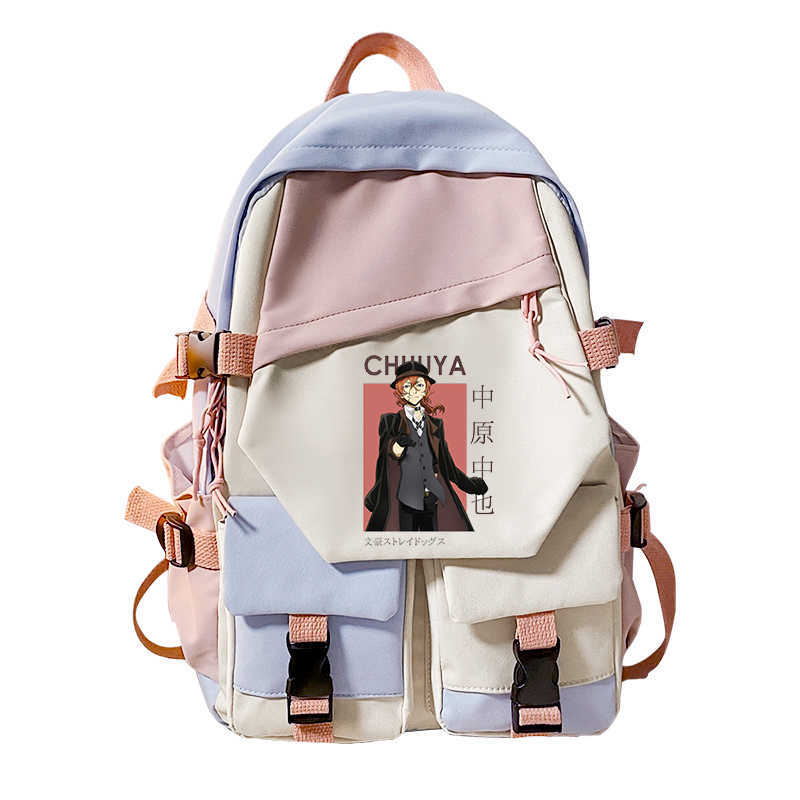 Backpack Bungou Stray Dogs Chuuya Nakahara Girls Backpacks School Bagpacks Casual Schoolbags Girl Female Book Bags Students Bagpacks J230517