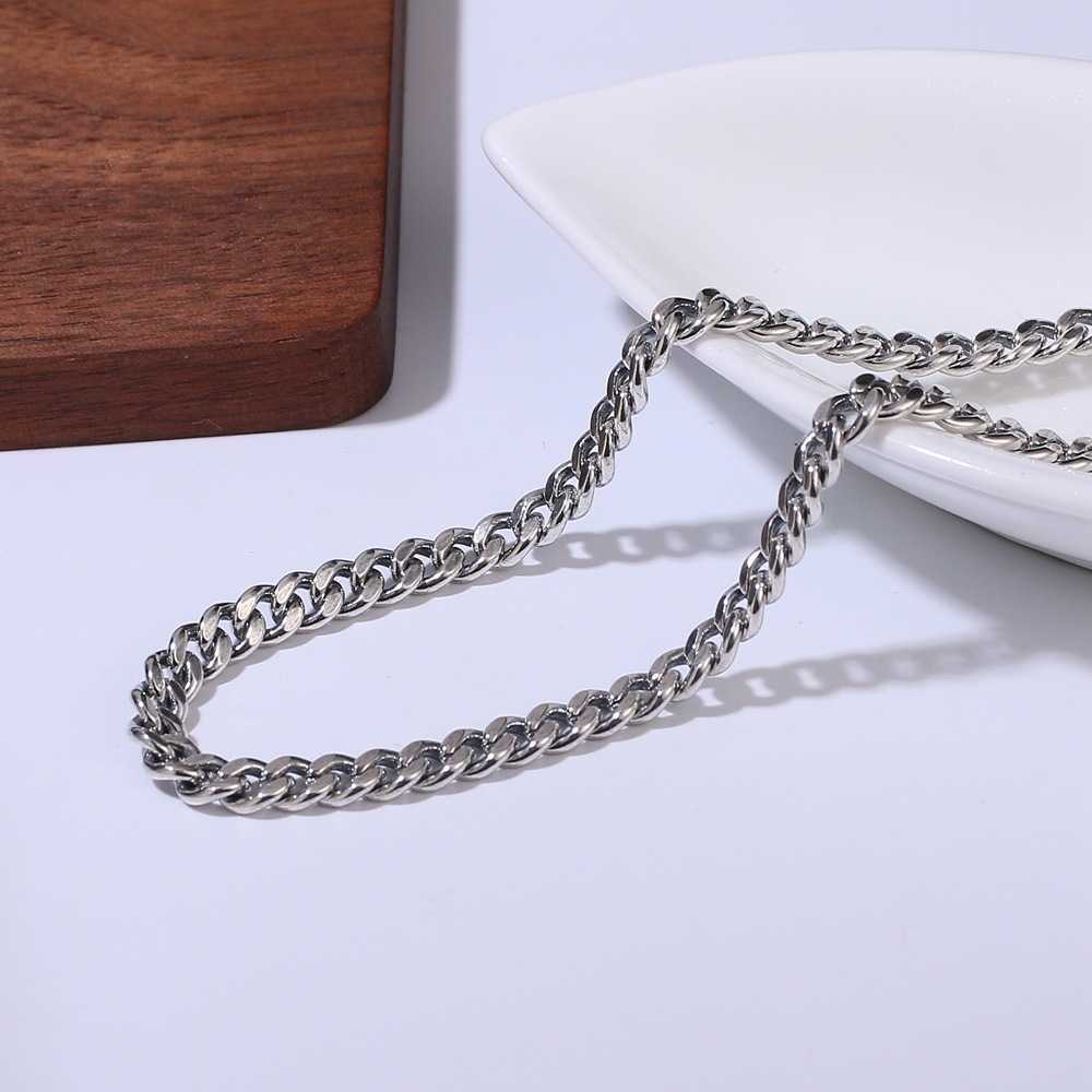 Wholesale S Sterg Sier Cuban k Chain Necklace For Mens 3.6 5 7mm Platinum Gold Plated Hip Hop Jewelry