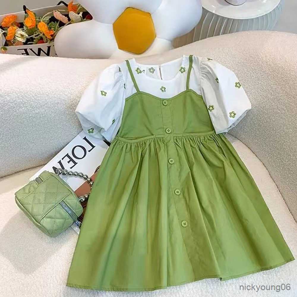 Girl's Dresses Girls Casual 2023 Summer New Embroidered Flower Dress Fashion Kids Suit for Children Clothes Vestidos R230612, Az2755-green
Girl's Dresses Girls Casual 2023 Summer New Embroidered Flower Dress Fashion Kids Suit for Children Clothes Vestidos R230612, Az2755-green