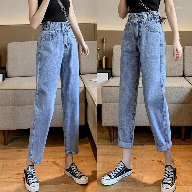 Women's Jeans Trousers Blue Pants For Women Tummy Control Women's With Pockets High Waist S Denim Medium Luxury Designer Hippie A Xxl
