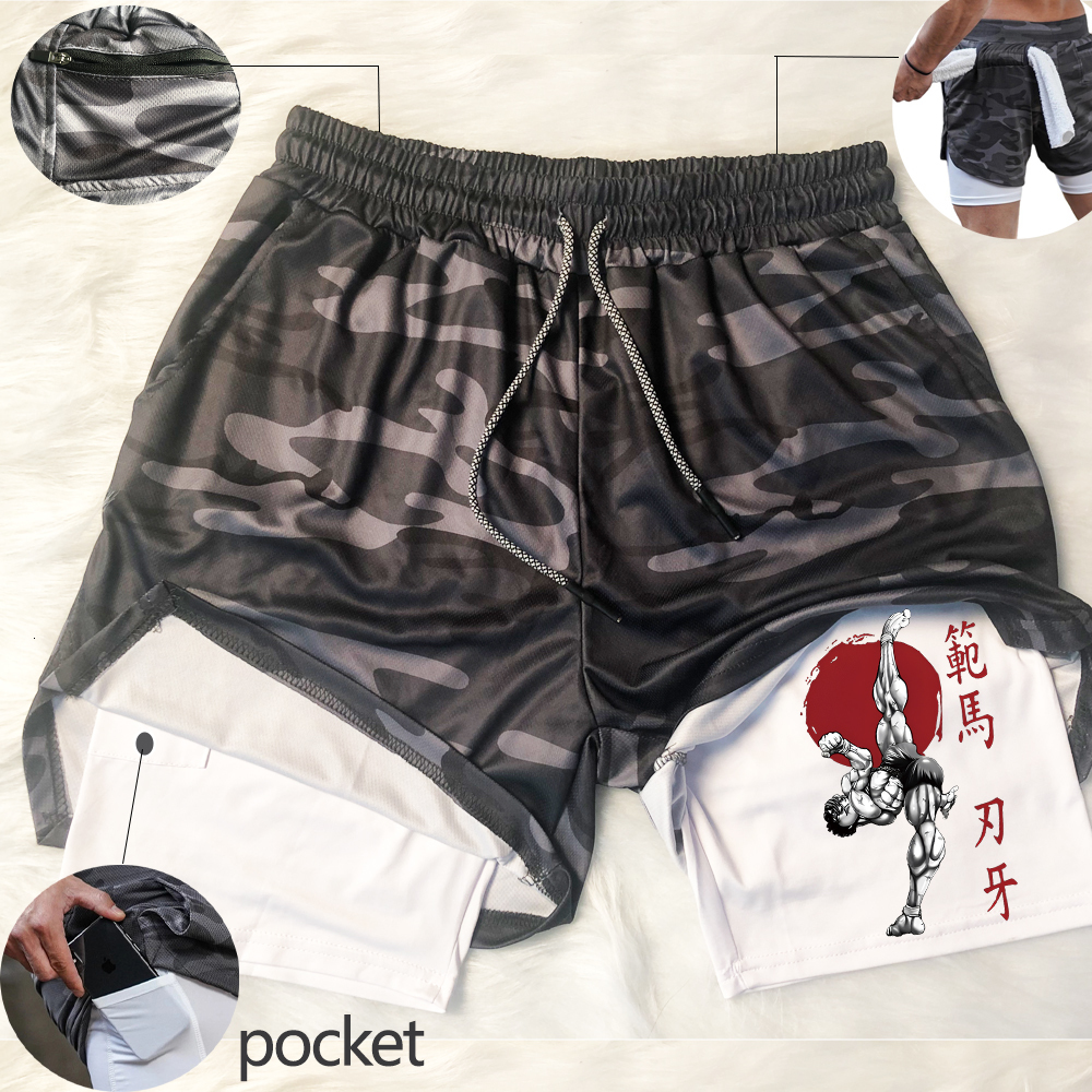 Men's Shorts Anime Baki Gym Shorts Men 2 In1 Mesh Quick Dry Summer Board Shorts Bodybuilding Fitness Running Hanma Baki Print Short Pants 230612, Black6
Men's Shorts Anime Baki Gym Shorts Men 2 In1 Mesh Quick Dry Summer Board Shorts Bodybuilding Fitness Running Hanma Baki Print Short Pants 230612, Black6