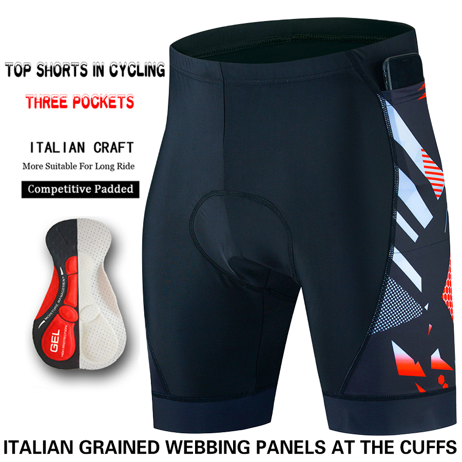 Cycling Shorts Three pocket Bike Tights Triathlon 5D Gel Padded Pro Lycra Bicycle Breathable Man Mountain Biking 230612