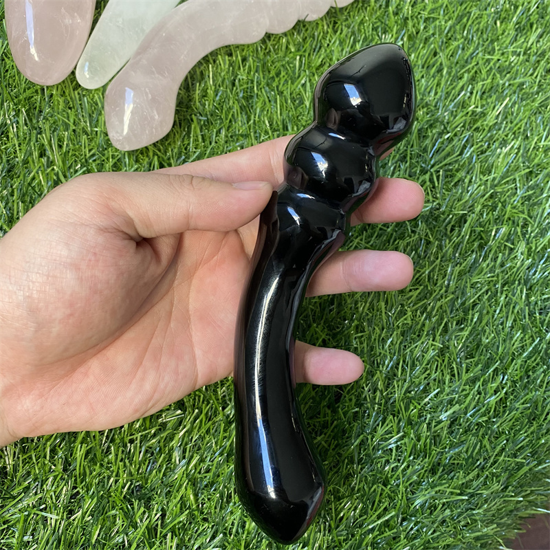 Other Home Garden 1PC good Quality Natural Rose Quartz Yoni Wands Gemstone Crafts Pleasure Wand Body Hand Massage Wood Magic Stone Ornament Gifts 2306