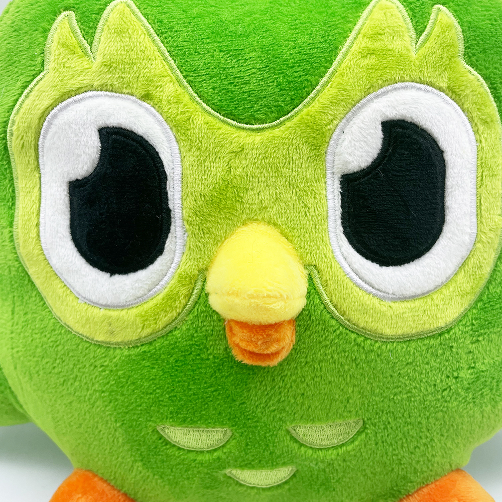 Plush Dolls Lovely Green Duolingo Owl Plush Toy Duo Plushie of Duo The Owl Cartoon Anime Owl Doll Soft Stuffed Animal Children Birthday Gift 230612
