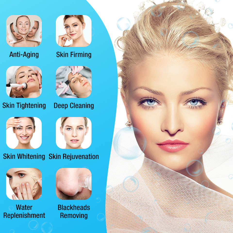 15 in 1 Hydra facial Machine Hydro Dermabrasion face lifting Peeling Ultrasonic Skin Scrubber Oxygen Spray Skin Care Microdermabrasion