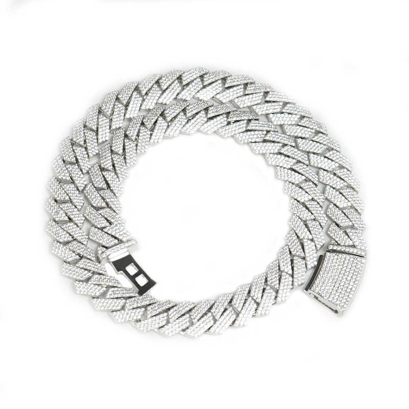 Custom Pass Dia Tester Hip Hop VVS Moissanite men Necklace Iced Out Sier cuban k chain