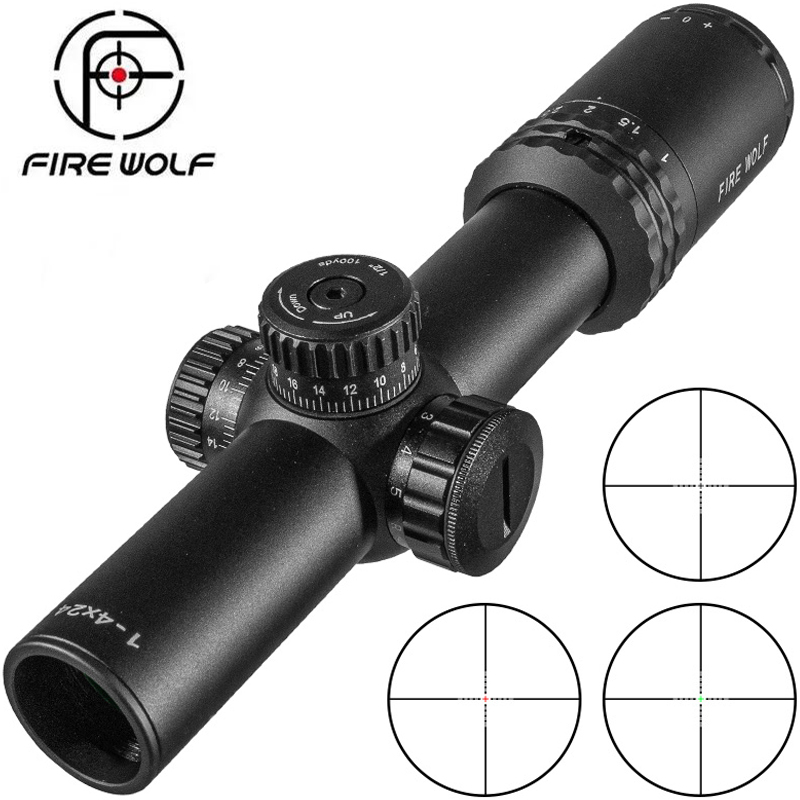 FIRE WOLF 1-4X24 E Riflescopes Hunting Red Dot Scopes Compact Rifle Scope Illuminated Reticle W/ Mounts
FIRE WOLF 1-4X24 E Riflescopes Hunting Red Dot Scopes Compact Rifle Scope Illuminated Reticle W/ Mounts
