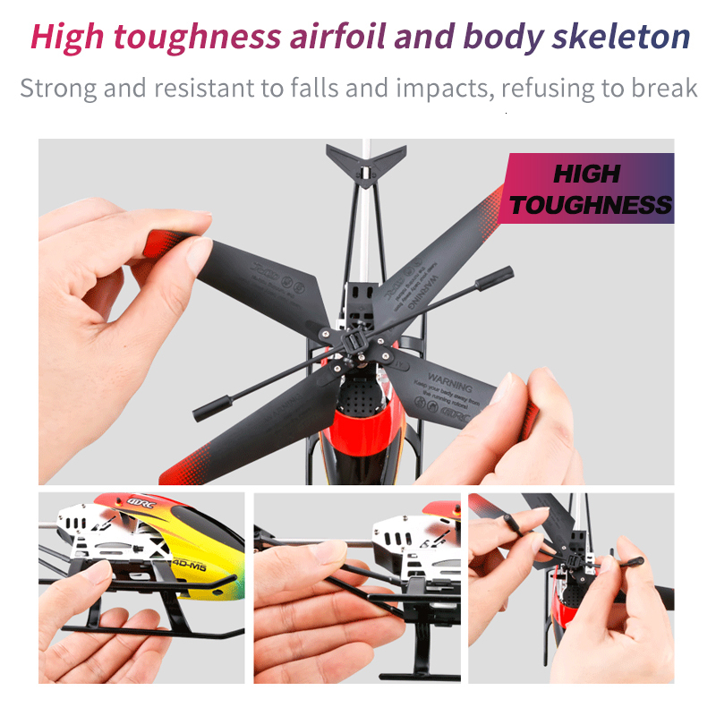 ElectricRC Aircraft M5 Remote Control Helicopter Altitude Hold 35 Channel RC Helicopters with Gyro and LED Light Durable Airplane Drone Toy Gift 23061