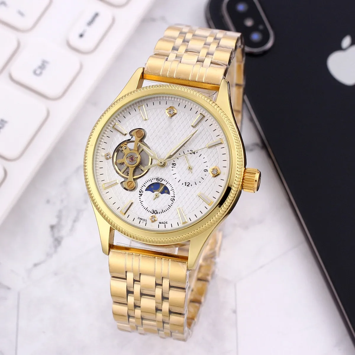 2026 Mens wristwatches designer Automatic Mechanical watches high quality Boutique Steel Strap Designer Tourbillon watches for men Wholesale Watch gift