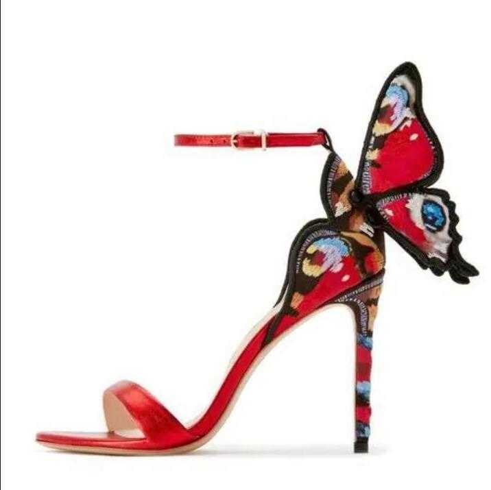 Sophia Webster Red Embroidery Butterfly Sandals Thin high heel Ankle Wing Lady Gladiators Shoes Womens Pumps, As pics
Sophia Webster Red Embroidery Butterfly Sandals Thin high heel Ankle Wing Lady Gladiators Shoes Womens Pumps, As pics