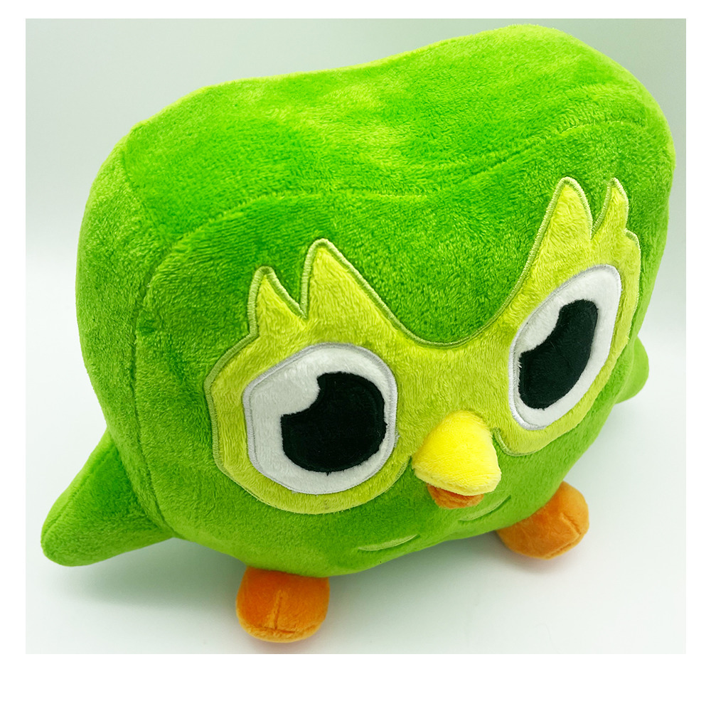 Plush Dolls Lovely Green Duolingo Owl Plush Toy Duo Plushie of Duo The Owl Cartoon Anime Owl Doll Soft Stuffed Animal Children Birthday Gift 230612