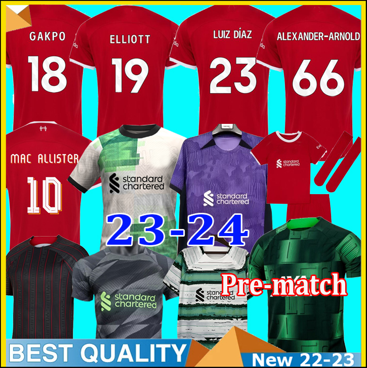 23 24 GAKPO soccer jerseys ALLISTER 3rd RED YELLOW Pre Match Goalkeeper retro Black 2023 Mohamed Diogo Luis DIaz DARWIN RAMSAY football shirts kits set uniforms, 23-24 away+patch
23 24 GAKPO soccer jerseys ALLISTER 3rd RED YELLOW Pre Match Goalkeeper retro Black 2023 Mohamed Diogo Luis DIaz DARWIN RAMSAY football shirts kits set uniforms, 23-24 away+patch