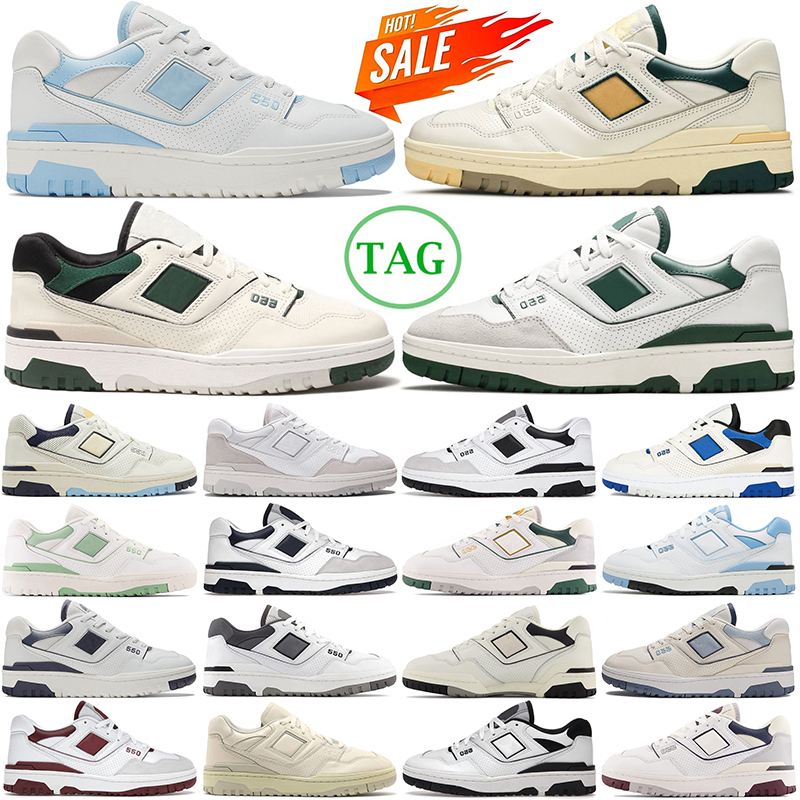 New 550 casual designer shoes for men women White Pine Green Grey Panda Shadow Sea Salt Black Rich Paul UNC Blue Haze 550s mens womens outdoor trainers sneakers
